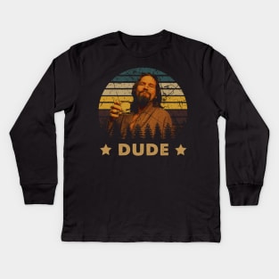 Classic Retro Big Lebowski Poster Kids Long Sleeve T-Shirt